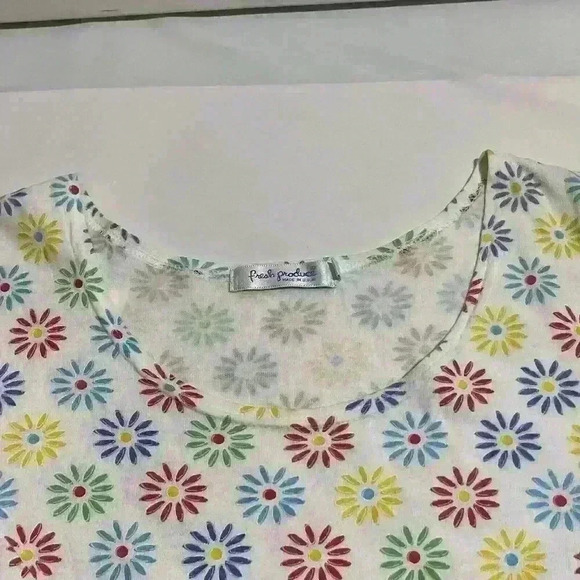 Vintage Fresh Produce Floral Scoop Neck Dress USA Cotton Mini Small Womens - Picture 9 of 11